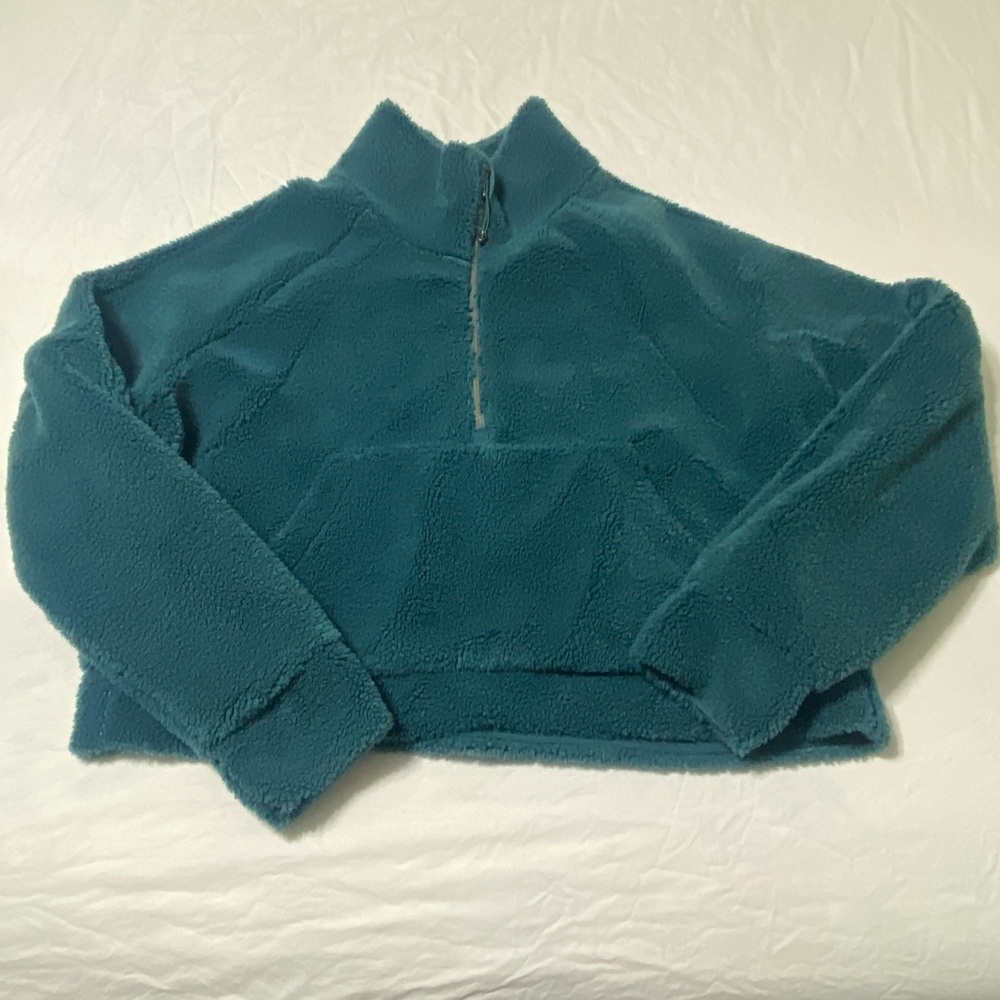 lululemon athletica Teal Half-Zip Fleece Sweatshirt